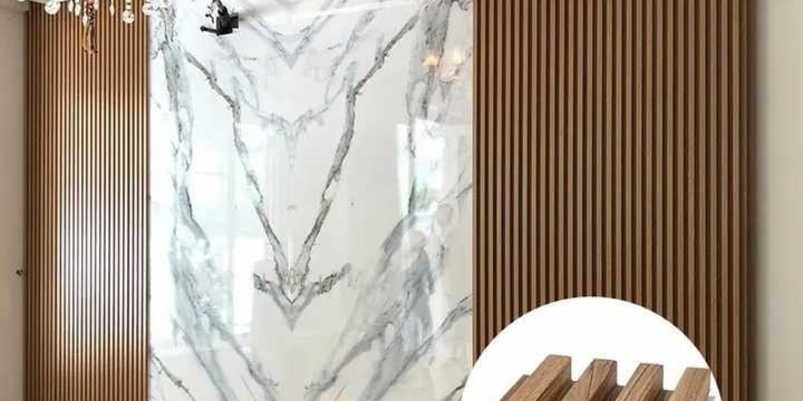 Papel de parede e ripados