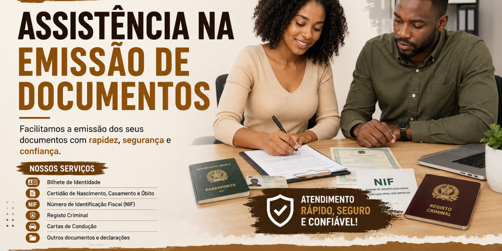 Assistência na emissão de documentos 